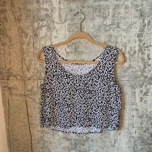 American Apparel Black & White Crop Tank
